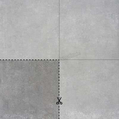  Sichenia Chateaux Outdoor Antracite 45x45x2 cm Terrastegel Kleur Sample Mat Gestructureerd Grip CV0182214 SM | 226083