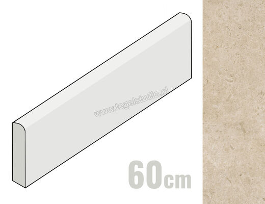 Marazzi Caracter Greige 8x60 cm Plint Mat Vlak Naturale M9CL | 226830