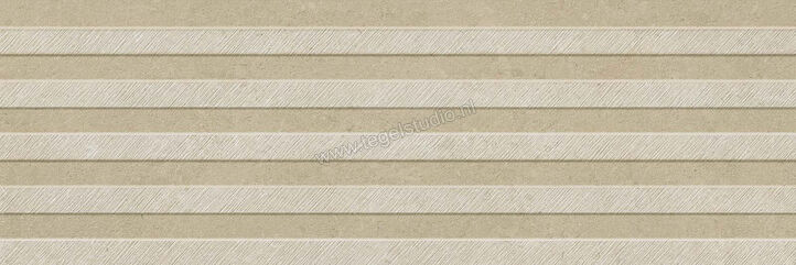 Marazzi Caracter Greige 30x90 cm Wandtegel Struttura Walltone 3D Mat Gestructureerd Naturale M953 | 227082