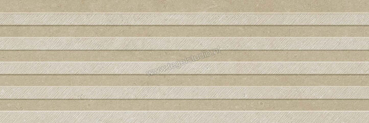 Marazzi Caracter Greige 30x90 cm Wandtegel Struttura Walltone 3D Mat Gestructureerd Naturale M953 | 227112