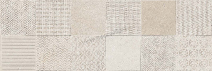 Marazzi Caracter Multicolor 30x90 cm Wandtegel Decoro Quad 3D Mat Vlak Naturale M958 | 227163