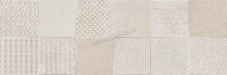 Marazzi Caracter Multicolor 30x90 cm Wandtegel Decoro Quad 3D Mat Vlak Naturale M958 | 227187