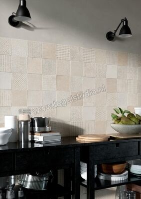 Marazzi Caracter Multicolor 30x90 cm Wandtegel Decoro Quad 3D Mat Vlak Naturale M958 | 227196