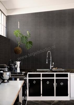  Marazzi Confetto Nero 5x15 cm Vloertegel / Wandtegel Mat Gestructureerd Semimatt MDSY | 230160