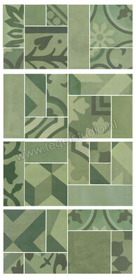  Marazzi D_Segni Blend Verde 19x38 cm Vloertegel / Wandtegel Mosaico Mat Vlak Naturale M8WN | 231678