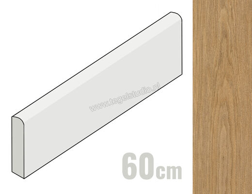  Marazzi Intrecci Nocciola 6x60 cm Plint Mat Gestructureerd Naturale MF7K | 233142