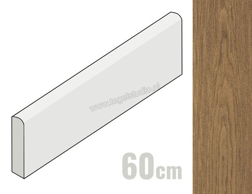  Marazzi Intrecci Castagna 6x60 cm Plint Mat Gestructureerd Naturale MF7L | 233145