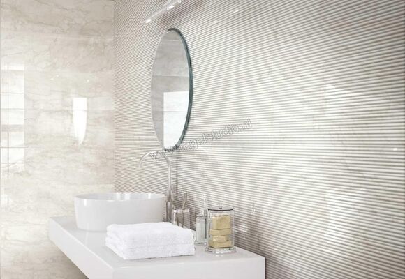 Marazzi MarblePlay Calacatta 30x90 cm Wandtegel Glanzend Vlak Lux M4NW | 233310