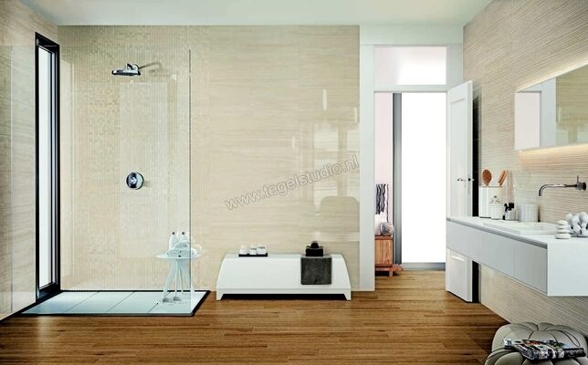 Marazzi MarblePlay Travertino 30x30 cm Mozaiek Glanzend Vlak Lux M4PT | 233358