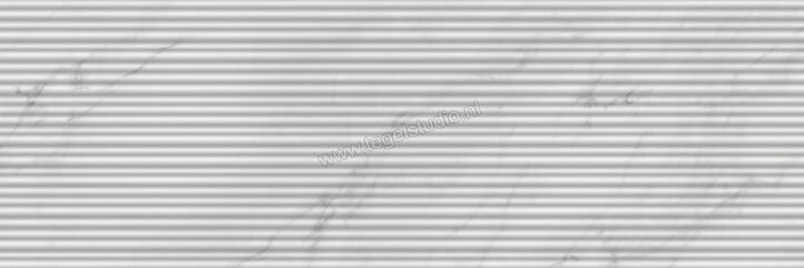 Marazzi MarblePlay White 30x90 cm Wandtegel Struttura Mikado 3D Glanzend Gestructureerd Lux M4P2 | 233418