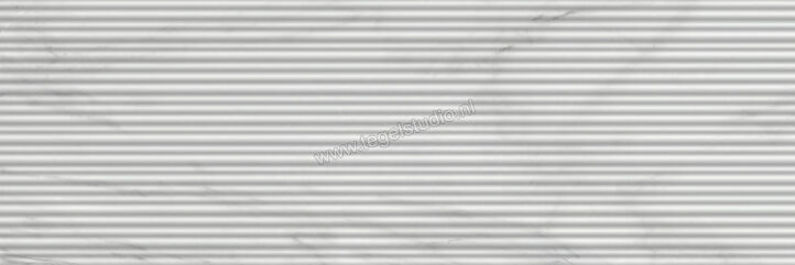 Marazzi MarblePlay White 30x90 cm Wandtegel Struttura Mikado 3D Glanzend Gestructureerd Lux M4P2 | 233439