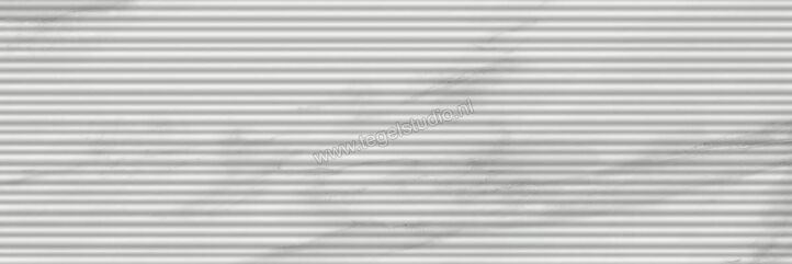 Marazzi MarblePlay White 30x90 cm Wandtegel Struttura Mikado 3D Glanzend Gestructureerd Lux M4P2 | 233451