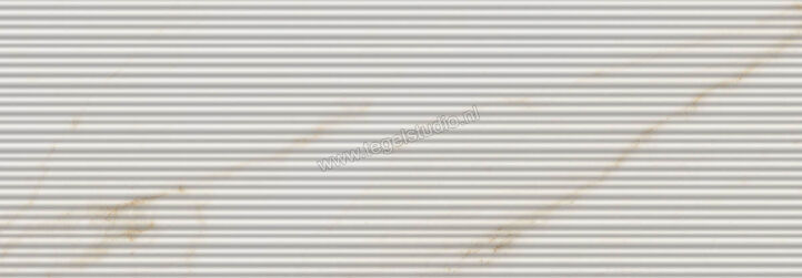 Marazzi MarblePlay Ivory 30x90 cm Wandtegel Struttura Mikado 3D Glanzend Gestructureerd Lux M4P5 | 233631