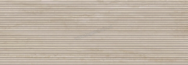 Marazzi MarblePlay Travertino 30x90 cm Wandtegel Struttura Mikado 3D Glanzend Gestructureerd Lux M4P7 | 233658