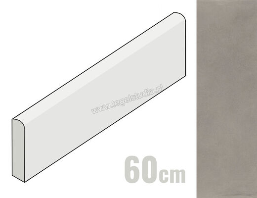 Marazzi Material Light Grey 7x60 cm Plint Mat Vlak Naturale MR6G | 233787