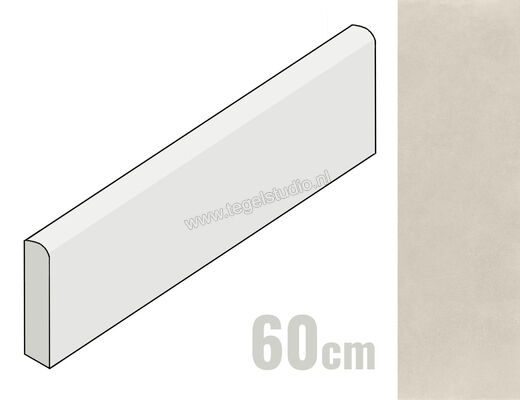 Marazzi Material White 7x60 cm Plint Mat Vlak Naturale MR6K | 233805
