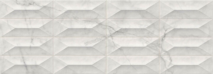 Marazzi MarblePlay Statuarietto 30x90 cm Wandtegel Struttura Gem 3D Glanzend Gestructureerd Lux M4PD | 233820