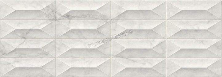 Marazzi MarblePlay Statuarietto 30x90 cm Wandtegel Struttura Gem 3D Glanzend Gestructureerd Lux M4PD | 233856