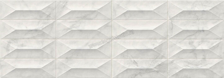 Marazzi MarblePlay Statuarietto 30x90 cm Wandtegel Struttura Gem 3D Glanzend Gestructureerd Lux M4PD | 233862