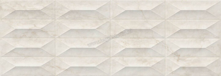 Marazzi MarblePlay Calacatta 30x90 cm Wandtegel Struttura Gem 3D Glanzend Gestructureerd Lux M4PE | 233880