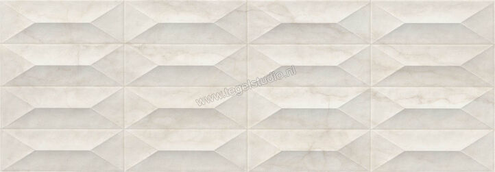 Marazzi MarblePlay Calacatta 30x90 cm Wandtegel Struttura Gem 3D Glanzend Gestructureerd Lux M4PE | 233886