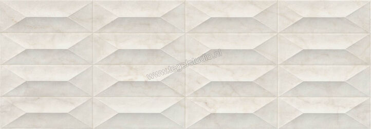 Marazzi MarblePlay Calacatta 30x90 cm Wandtegel Struttura Gem 3D Glanzend Gestructureerd Lux M4PE | 233895