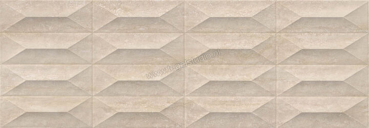 Marazzi MarblePlay Travertino 30x90 cm Wandtegel Struttura Gem 3D Glanzend Gestructureerd Lux M4PG | 233931