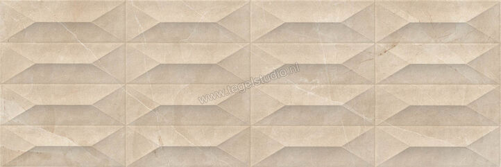 Marazzi MarblePlay Marfil 30x90 cm Wandtegel Struttura Gem 3D Glanzend Gestructureerd Lux M4PH | 233949