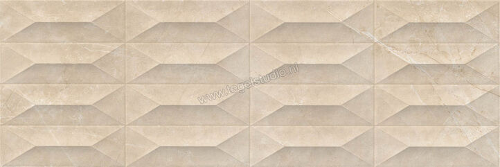 Marazzi MarblePlay Marfil 30x90 cm Wandtegel Struttura Gem 3D Glanzend Gestructureerd Lux M4PH | 233952