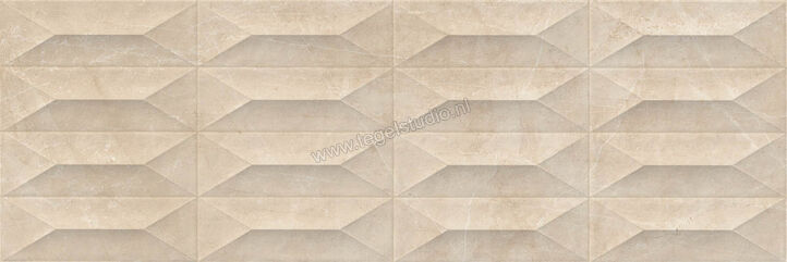 Marazzi MarblePlay Marfil 30x90 cm Wandtegel Struttura Gem 3D Glanzend Gestructureerd Lux M4PH | 233955