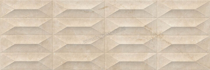 Marazzi MarblePlay Marfil 30x90 cm Wandtegel Struttura Gem 3D Glanzend Gestructureerd Lux M4PH | 233958