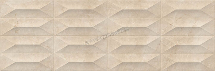 Marazzi MarblePlay Marfil 30x90 cm Wandtegel Struttura Gem 3D Glanzend Gestructureerd Lux M4PH | 233961