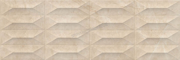 Marazzi MarblePlay Marfil 30x90 cm Wandtegel Struttura Gem 3D Glanzend Gestructureerd Lux M4PH | 233964