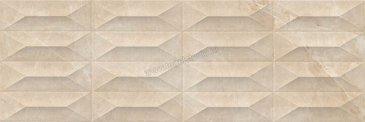 Marazzi MarblePlay Marfil 30x90 cm Wandtegel Struttura Gem 3D Glanzend Gestructureerd Lux M4PH | 233967