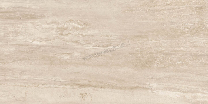 Marazzi MarblePlay Travertino 58x116 cm Vloertegel / Wandtegel Glanzend Vlak Lux M4L3 | 234087