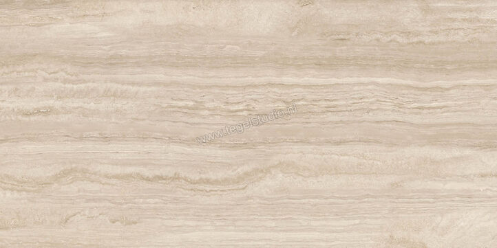 Marazzi MarblePlay Travertino 58x116 cm Vloertegel / Wandtegel Glanzend Vlak Lux M4L3 | 234093