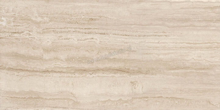 Marazzi MarblePlay Travertino 58x116 cm Vloertegel / Wandtegel Glanzend Vlak Lux M4L3 | 234096