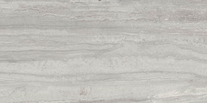 Marazzi MarblePlay Travertino Grigio 58x116 cm Vloertegel / Wandtegel Glanzend Vlak Lux M4L4 | 234105