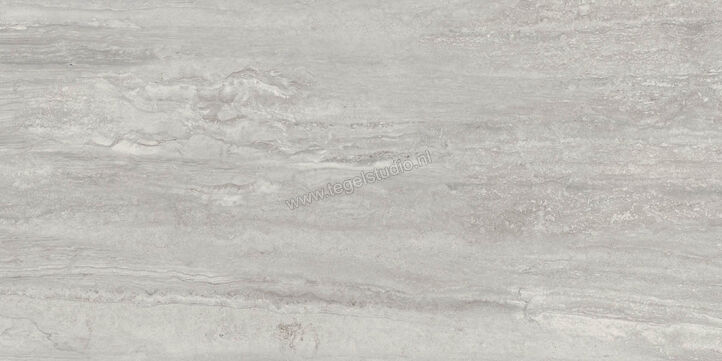 Marazzi MarblePlay Travertino Grigio 58x116 cm Vloertegel / Wandtegel Glanzend Vlak Lux M4L4 | 234108