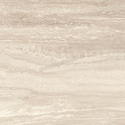 Marazzi MarblePlay Travertino 58x58 cm Vloertegel / Wandtegel Glanzend Vlak Lux M4LH | 234270