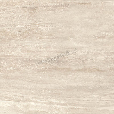 Marazzi MarblePlay Travertino 58x58 cm Vloertegel / Wandtegel Glanzend Vlak Lux M4LH | 234276