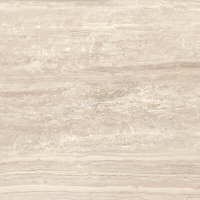 Marazzi MarblePlay Travertino 58x58 cm Vloertegel / Wandtegel Glanzend Vlak Lux M4LH | 234279