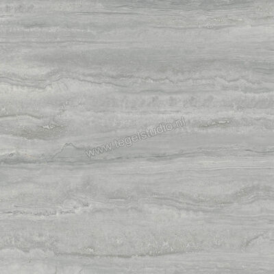 Marazzi MarblePlay Travertino Grigio 58x58 cm Vloertegel / Wandtegel Glanzend Vlak Lux M4LJ | 234303