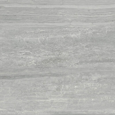 Marazzi MarblePlay Travertino Grigio 58x58 cm Vloertegel / Wandtegel Glanzend Vlak Lux M4LJ | 234309