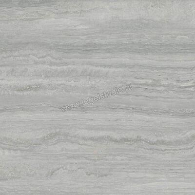 Marazzi MarblePlay Travertino Grigio 58x58 cm Vloertegel / Wandtegel Glanzend Vlak Lux M4LJ | 234312