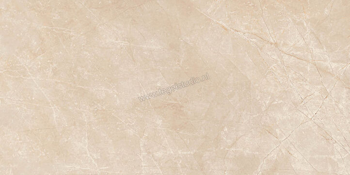 Marazzi MarblePlay Marfil 58x116 cm Vloertegel / Wandtegel Glanzend Vlak Lux M4LP | 234360