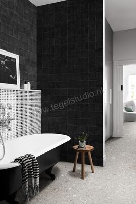  Marazzi Memoria Nero 15x15 cm Vloertegel / Wandtegel Tappeto 1 Lux Glanzend Vlak Lux MANM | 234927