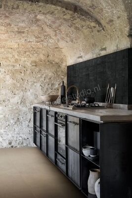  Marazzi Memoria Nero 15x15 cm Vloertegel / Wandtegel Mat Vlak Semi-Matt MANW | 234963