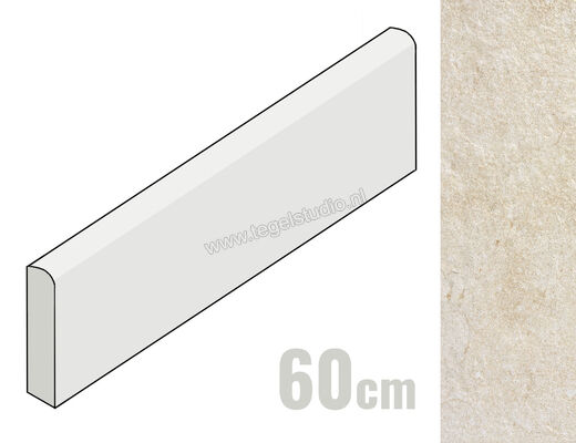  Marazzi Multiquartz White 7x60 cm Plint Mat Gestructureerd Naturale MJQS | 235227