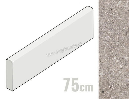  Marazzi Mystone - Ceppo di Gré Anthracite 7x75 cm Plint Mat Gestructureerd Naturale MR6P | 237054